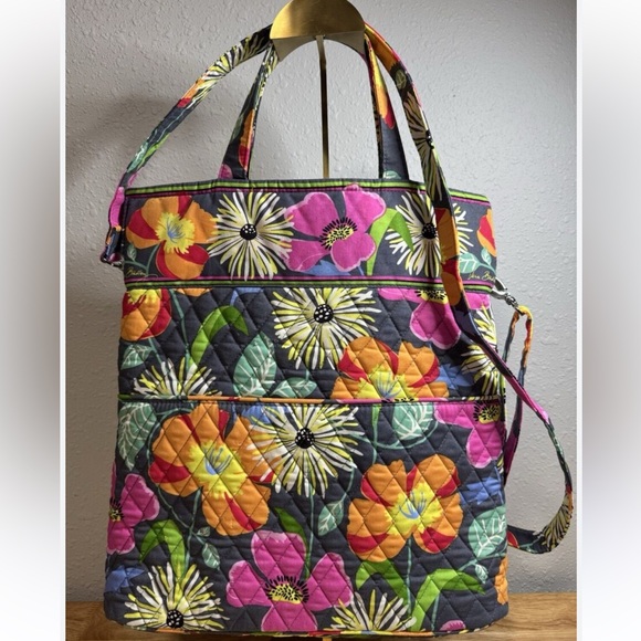 Vera Bradley Handbags - Vera Bradley Floral Quilted Tote Bag Crossbody